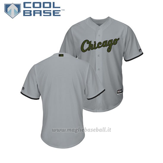 Maglia Baseball Uomo Chicago White Sox 2018 Dia de los Caidos Cool Base Grigio